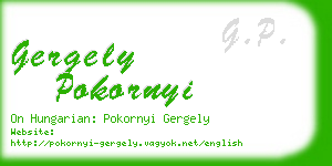 gergely pokornyi business card